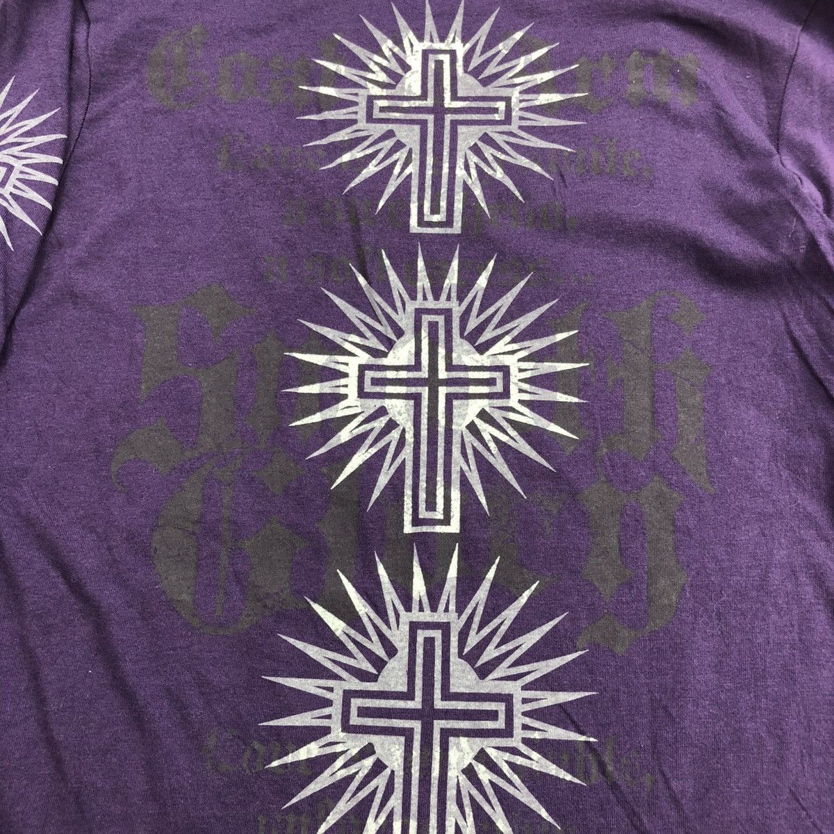 Japanese Brand 2000s Glitz like H Anarchy Cross Gothic Grunge Punk Goa Tee Size US S / EU 44-46 / 1 - 4 Thumbnail