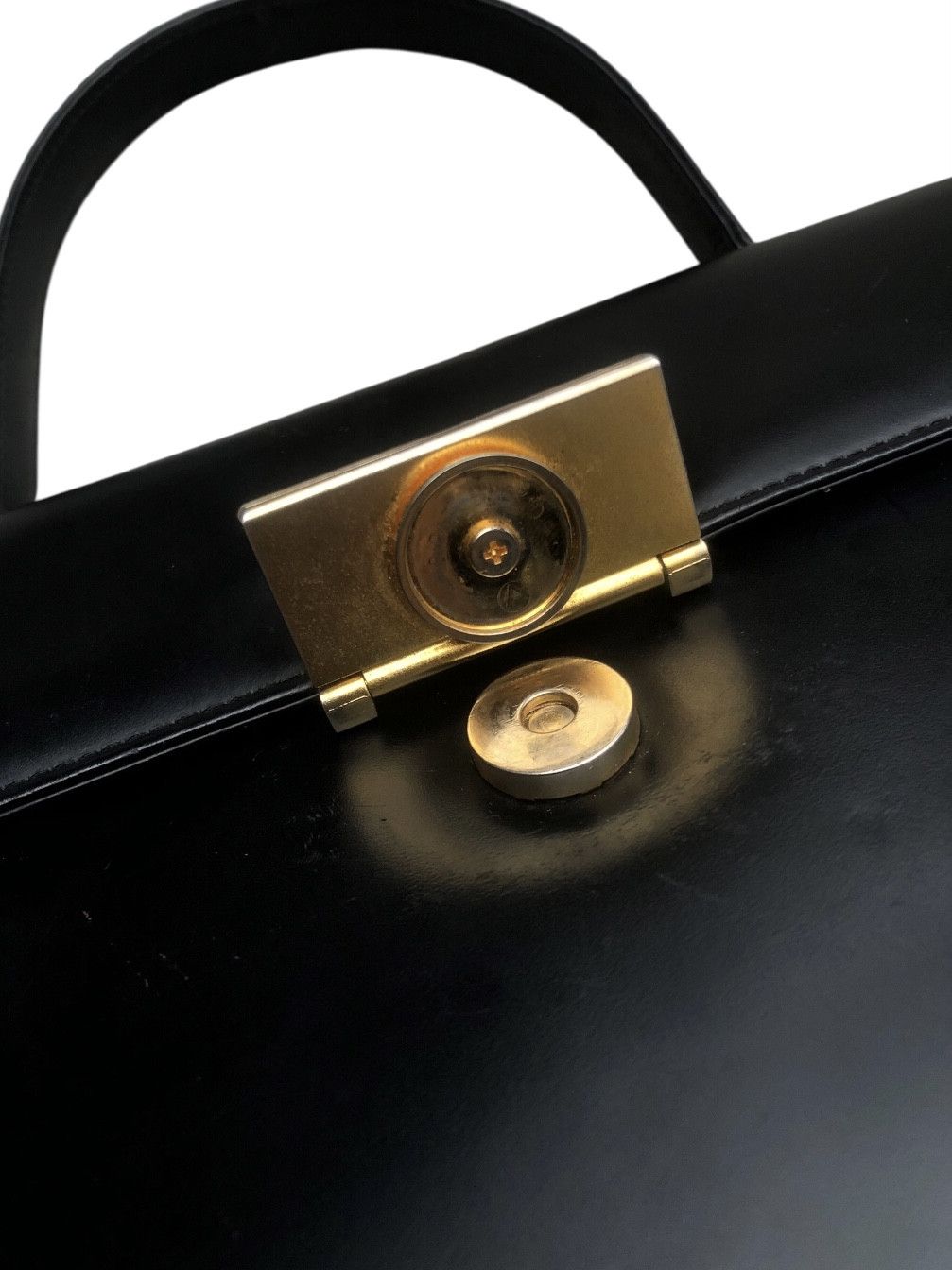 Givenchy 🔥Vintage GIVENCHY 4G Buckle Matte Black Top Handle Kelly Size ONE SIZE - 7 Thumbnail