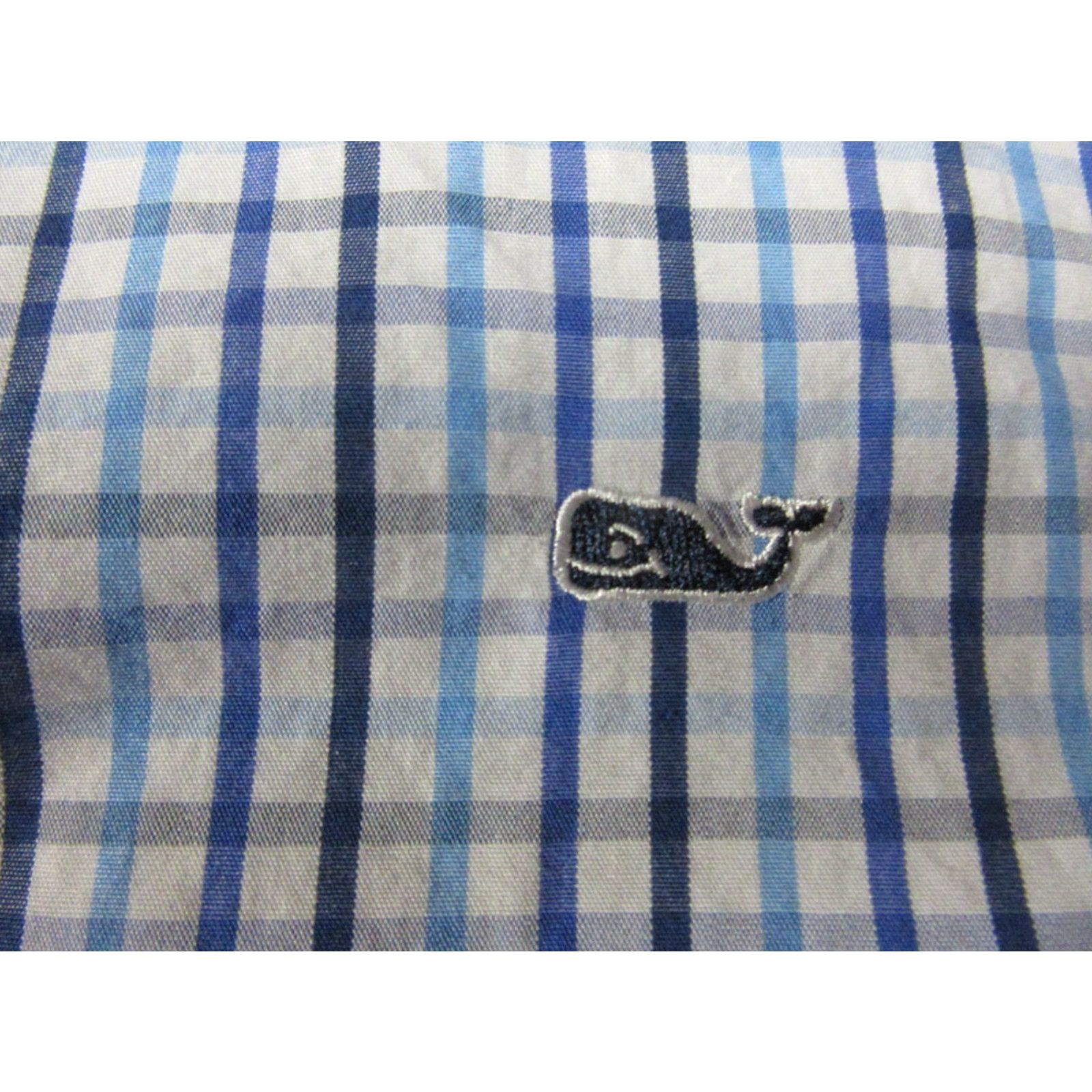 Vineyard Vines Vineyard Vines Shirt Mens XL Blue Check Embroidered Whale Pocket Button Down Shirt Size US XL / EU 56 / 4 - 2 Thumbnail