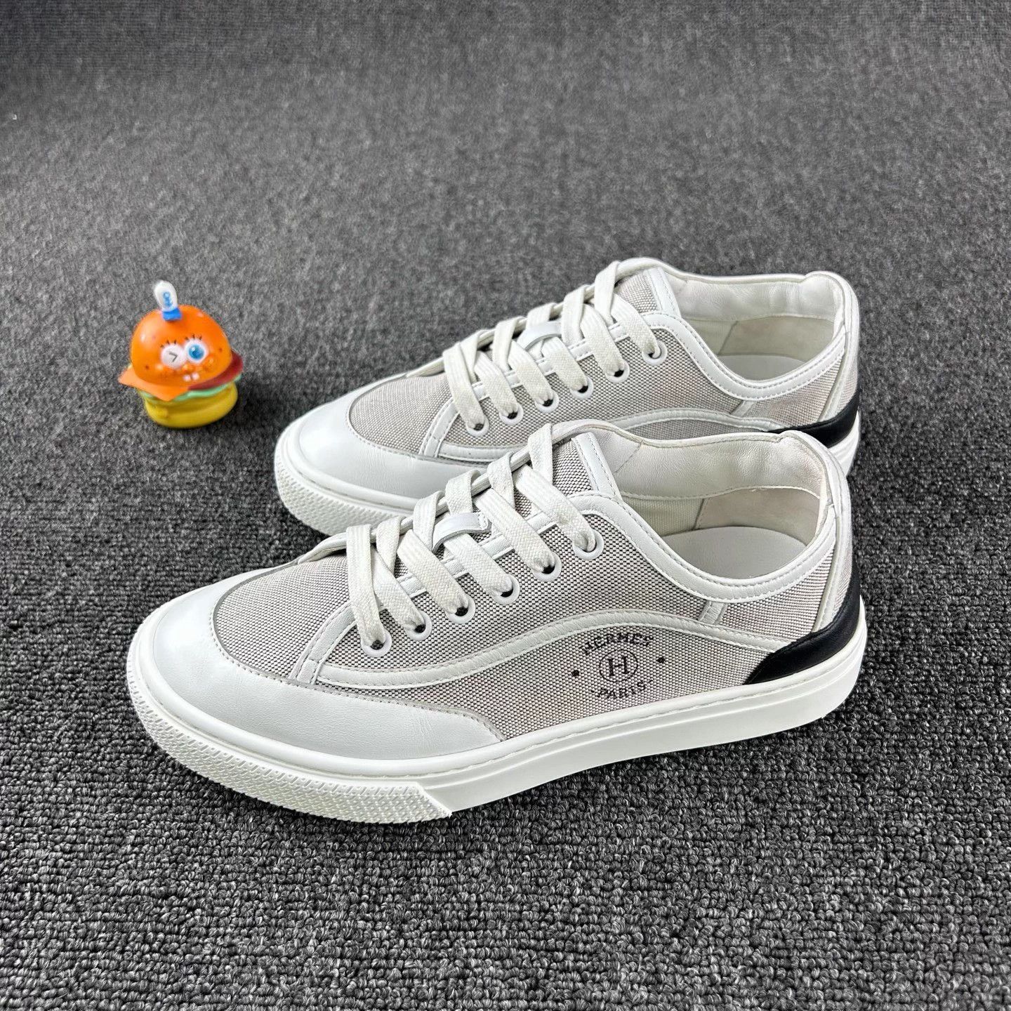 Hermes Hermes new gray women's sneakers 36.5 Size US 5.5 / IT 35.5 - 1 Thumbnail
