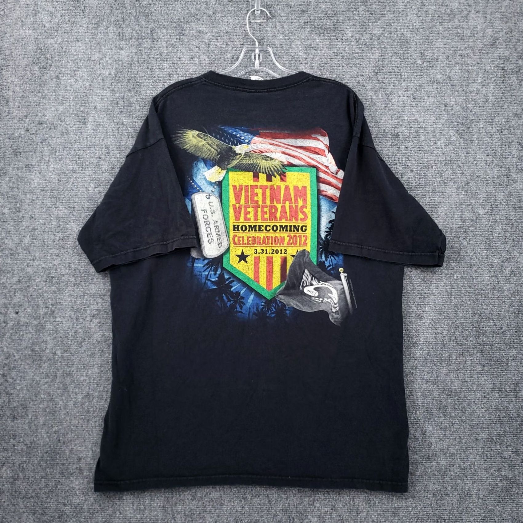 Vintage Vietnam Veterans Shirt XL Black Celebration 2012 America Jensen Size US XL / EU 56 / 4 - 2 Thumbnail