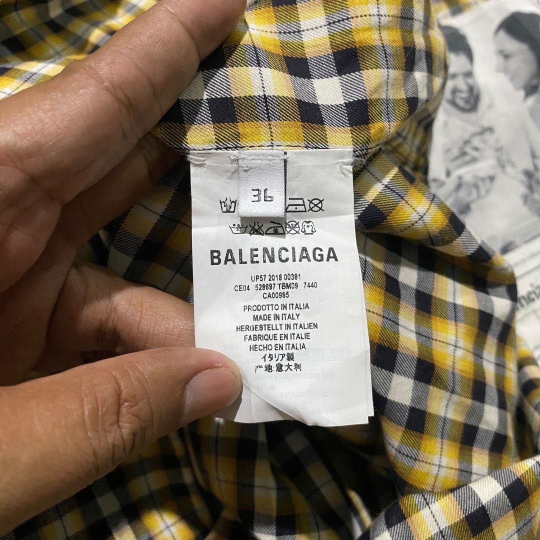 Balenciaga Balenciaga newspaper check shirt Size US L / EU 52-54 / 3 - 9 Thumbnail