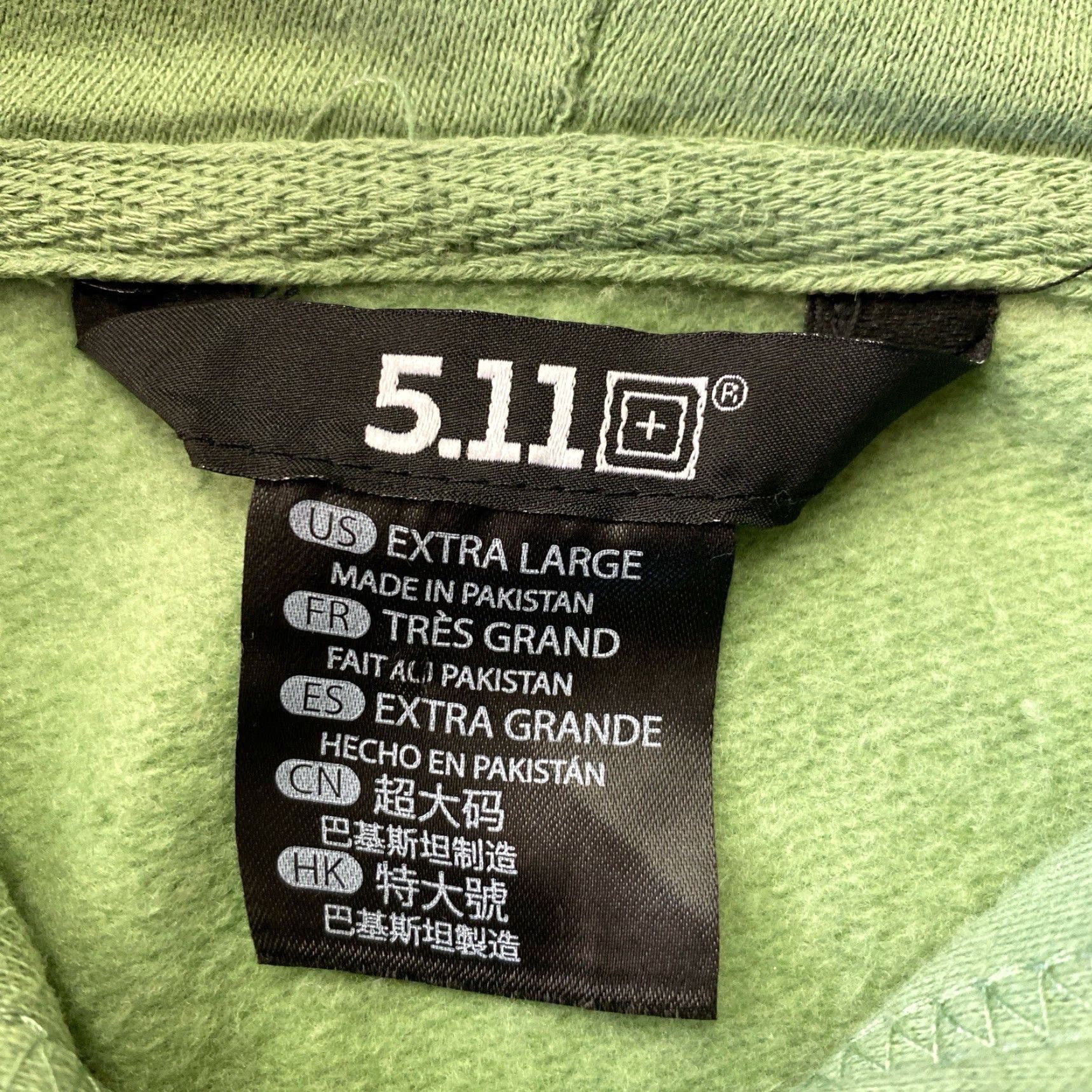 Vintage 5.11 Tactical Hoodie Mens XL Palm Tress Fleece Pullover Green Size US XL / EU 56 / 4 - 3 Thumbnail