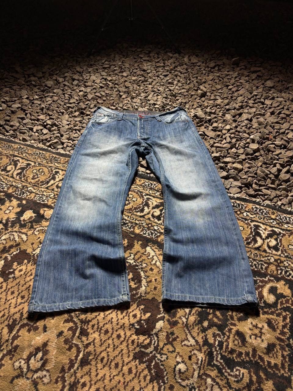 Pre-owned Hysteric Glamour X If Six Was Nine Flared Biker Ifsixwasnine Junya Lgb Style Vintage Jeans In Dark Denim