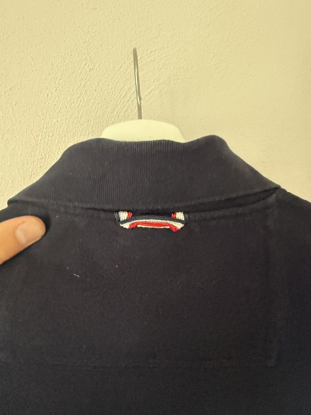Moncler Gamme Bleu Long Sleeve Polo with Arm Stripe Size US M / EU 48-50 / 2 - 9 Thumbnail