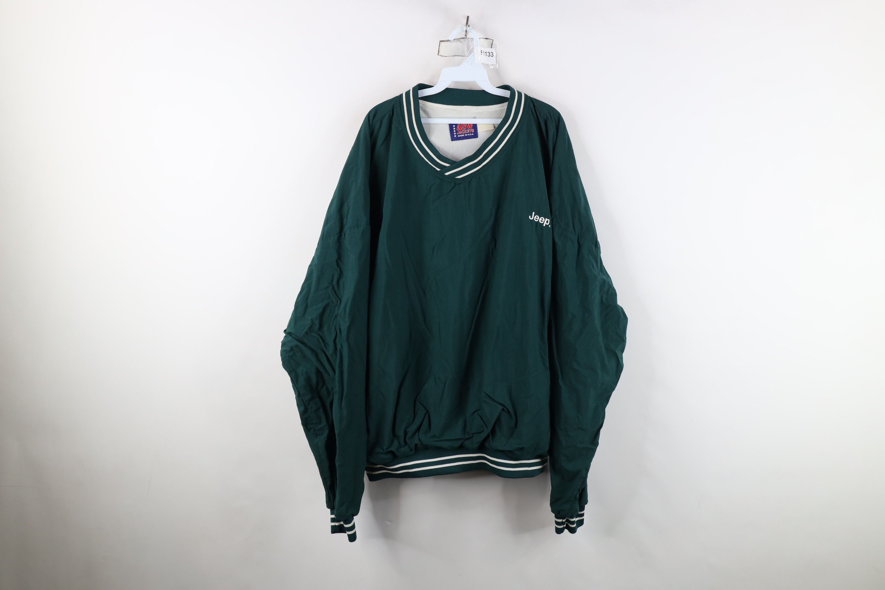 Vintage Vintage 90s Jeep Motor Lined Pullover Windbreaker Jacket USA Size US XXL / EU 58 / 5 - 1 Thumbnail