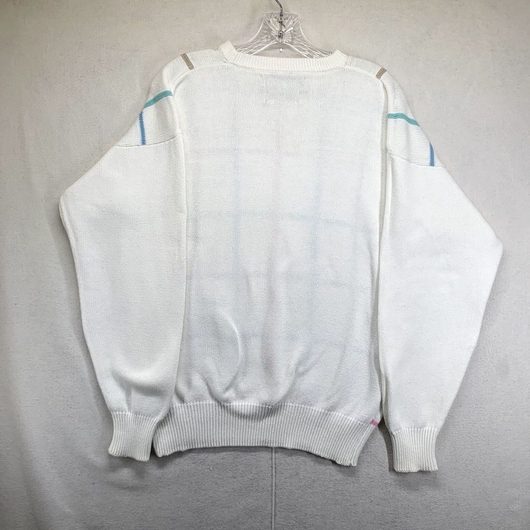 Vintage VINTAGE Braemar Sweater Medium BOXY Fit White Pastel Argyle 90s Grunge Pullover Mens Size US M / EU 48-50 / 2 - 2 Thumbnail