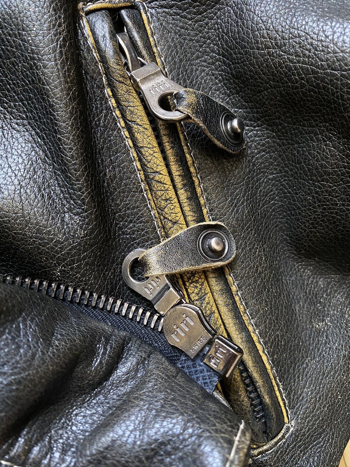 Designer Leather Jacket Stairways Riri Zipper Size US M / EU 48-50 / 2 - 13 Thumbnail