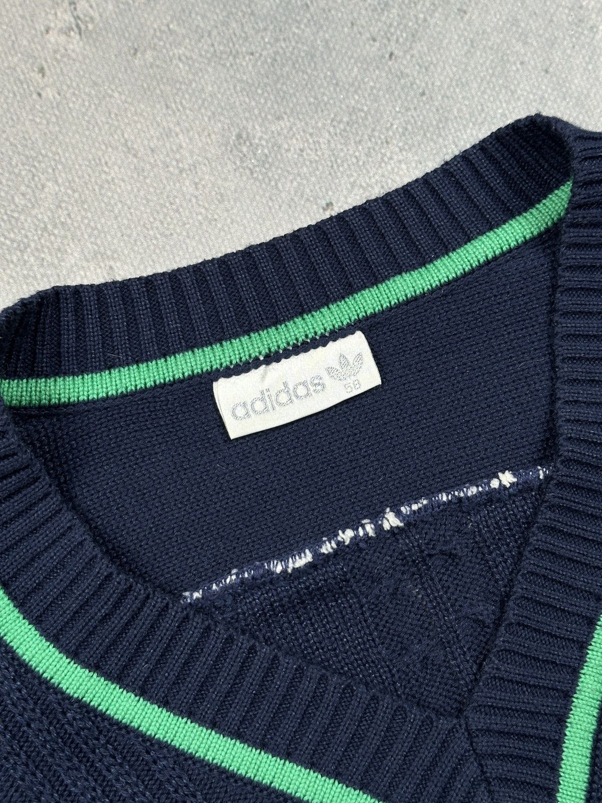 Adidas Vintage Adidas Exclusive Club Cable Knit Sweater Germany 80s Size US XL / EU 56 / 4 - 6 Thumbnail
