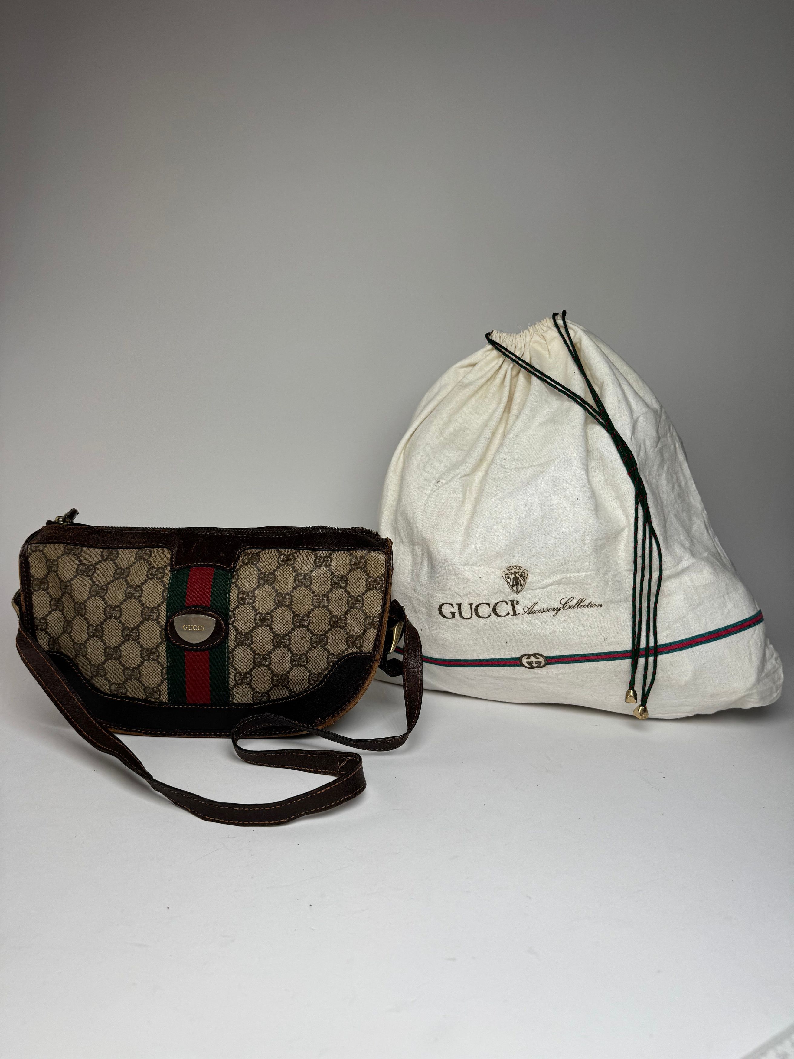 Gucci Vintage Monogram Shoulder bag grey Brown Size ONE SIZE - 1 Thumbnail