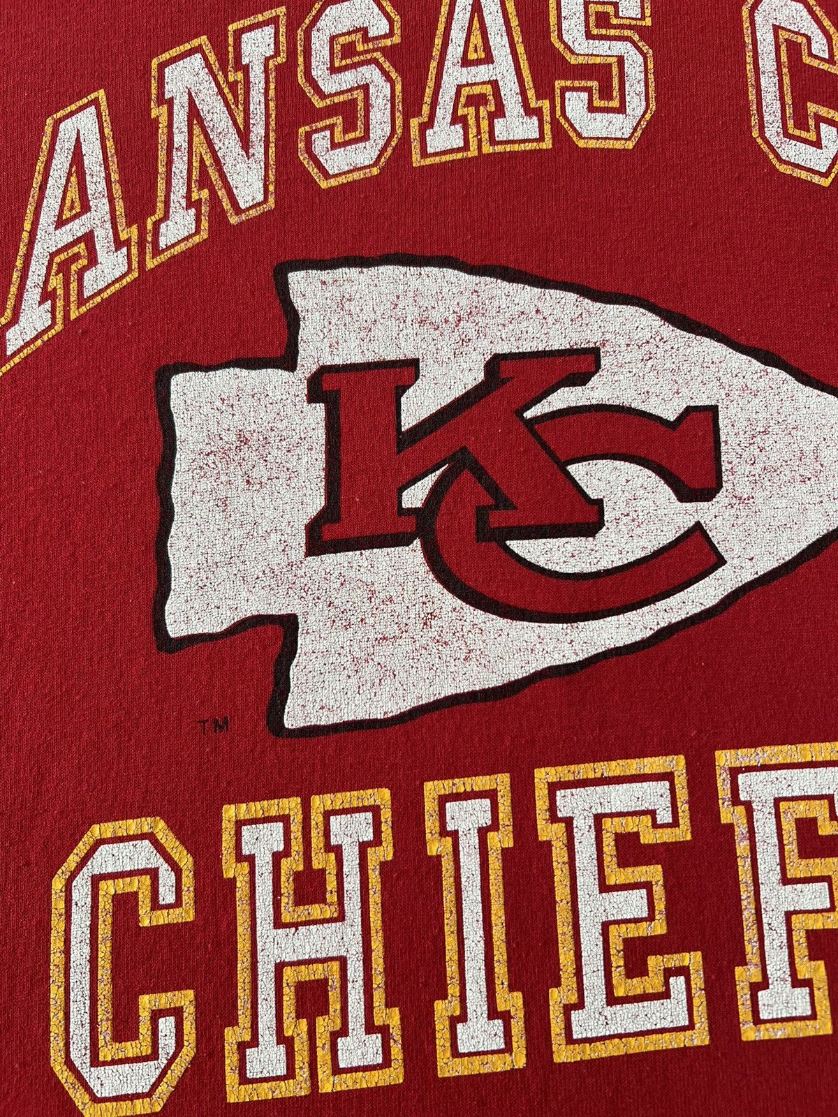 NFL Vintage 90s Kansas City Chiefs NFL Logo 7 T-shirt Size US XL / EU 56 / 4 - 4 Thumbnail