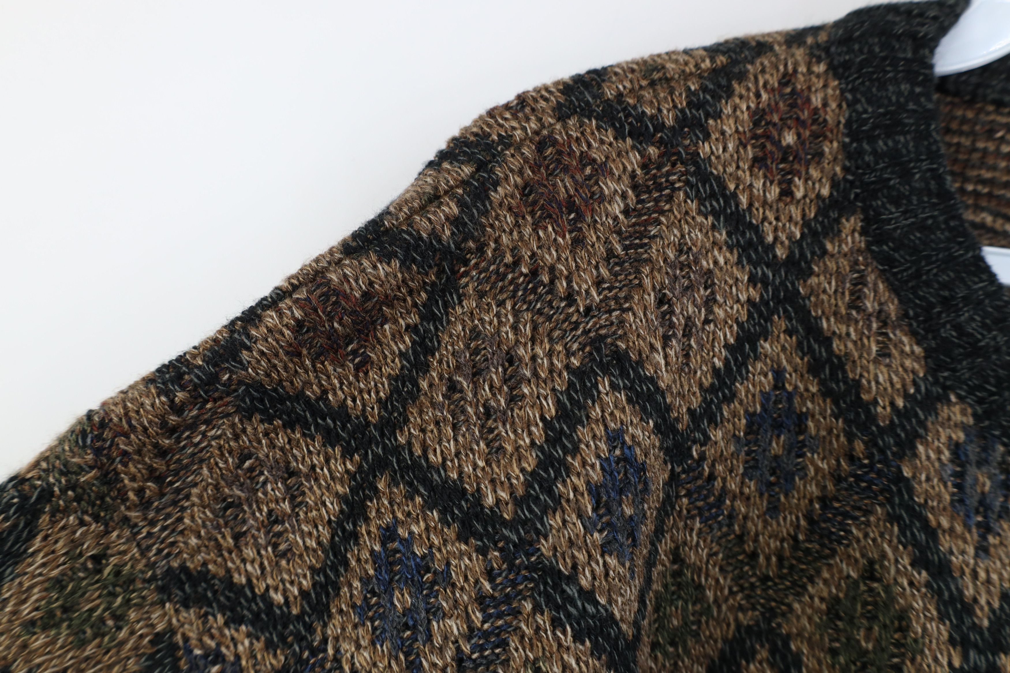 Vintage 90s Streetwear Knit Crewneck Sweater Earth Tone