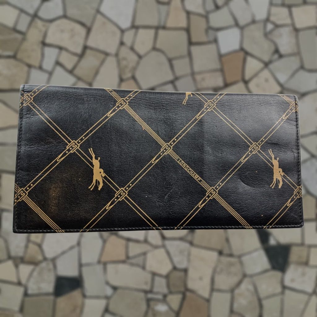 Longchamp Longchamp Wallet Crossbody Folding Bifold Leather Brown Small Women Leather Exterior Brown Folding Long Full Size Wallet Size ONE SIZE - 1 Thumbnail