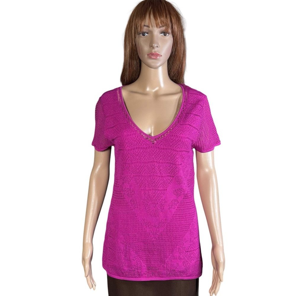 Other NWT New $195 Catherine Malandrino V-Neck Knit Strawberry To Size XL / US 12-14 / IT 48-50 - 1 Thumbnail