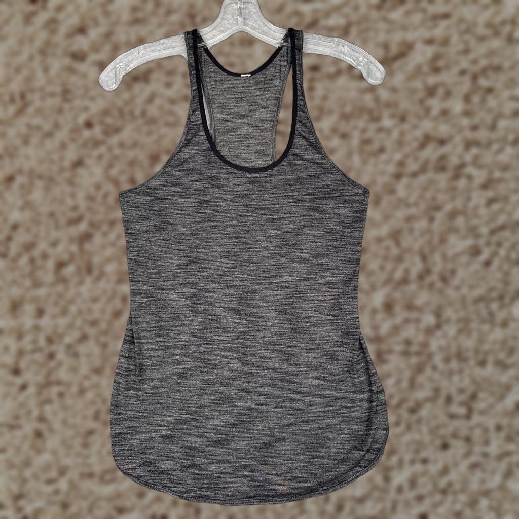 Lululemon Lululemon Tank Women 4 Gray Racerback Athletic Gym Yoga Workout Women Size S / US 4 / IT 40 - 1 Thumbnail