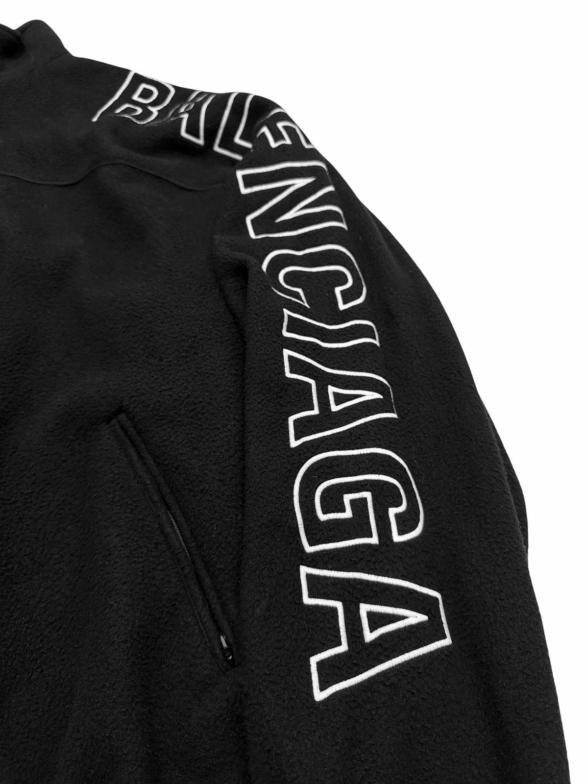 Balenciaga 2023 Fleece Oversized Letter Logo Track Jacket Embroidered Size US M / EU 48-50 / 2 - 3 Thumbnail