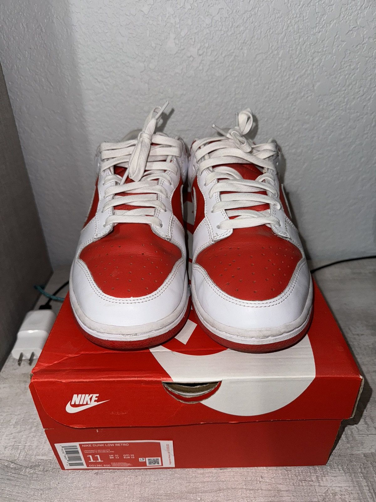 Nike Nike Dunk Low Championship Red Size US 11 / EU 44 - 1 Thumbnail