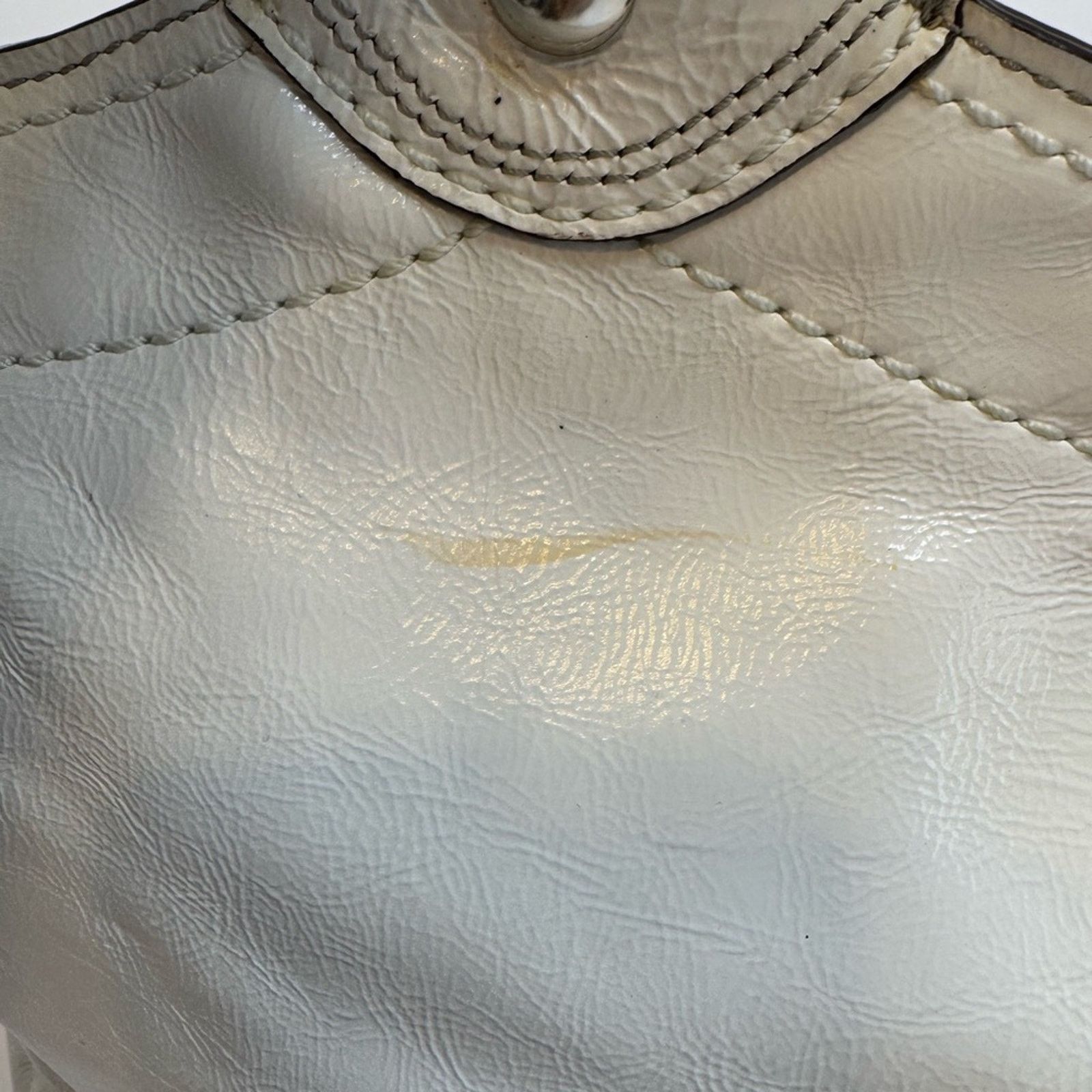 Coach Coach Bleecker Caryall Tote Eggshell Patent Leather #14483 Size ONE SIZE - 13 Thumbnail