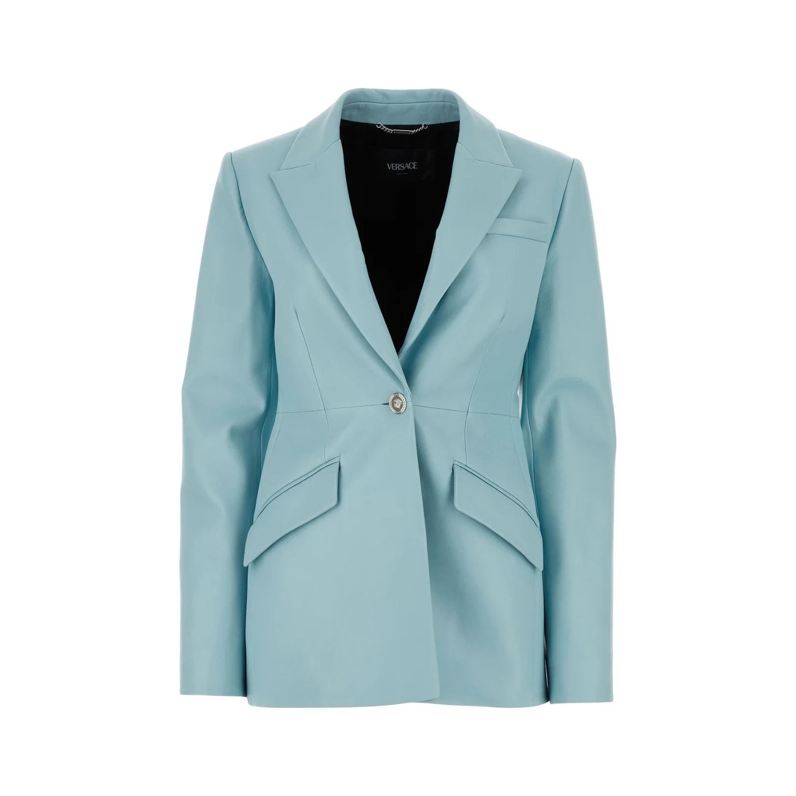 Versace VERSACE Light Blue Blazer New & Authentic (Women's size:40;) Size S / US 4 / IT 40 - 1 Thumbnail