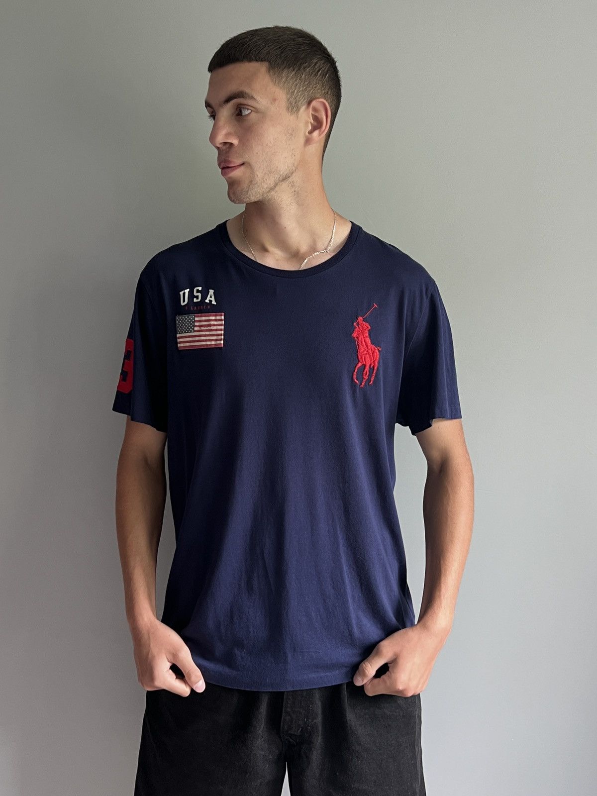 Polo Ralph Lauren × Vintage Polo Ralph Lauren USA #3 T-shirt Size US XL / EU 56 / 4 - 5 Thumbnail
