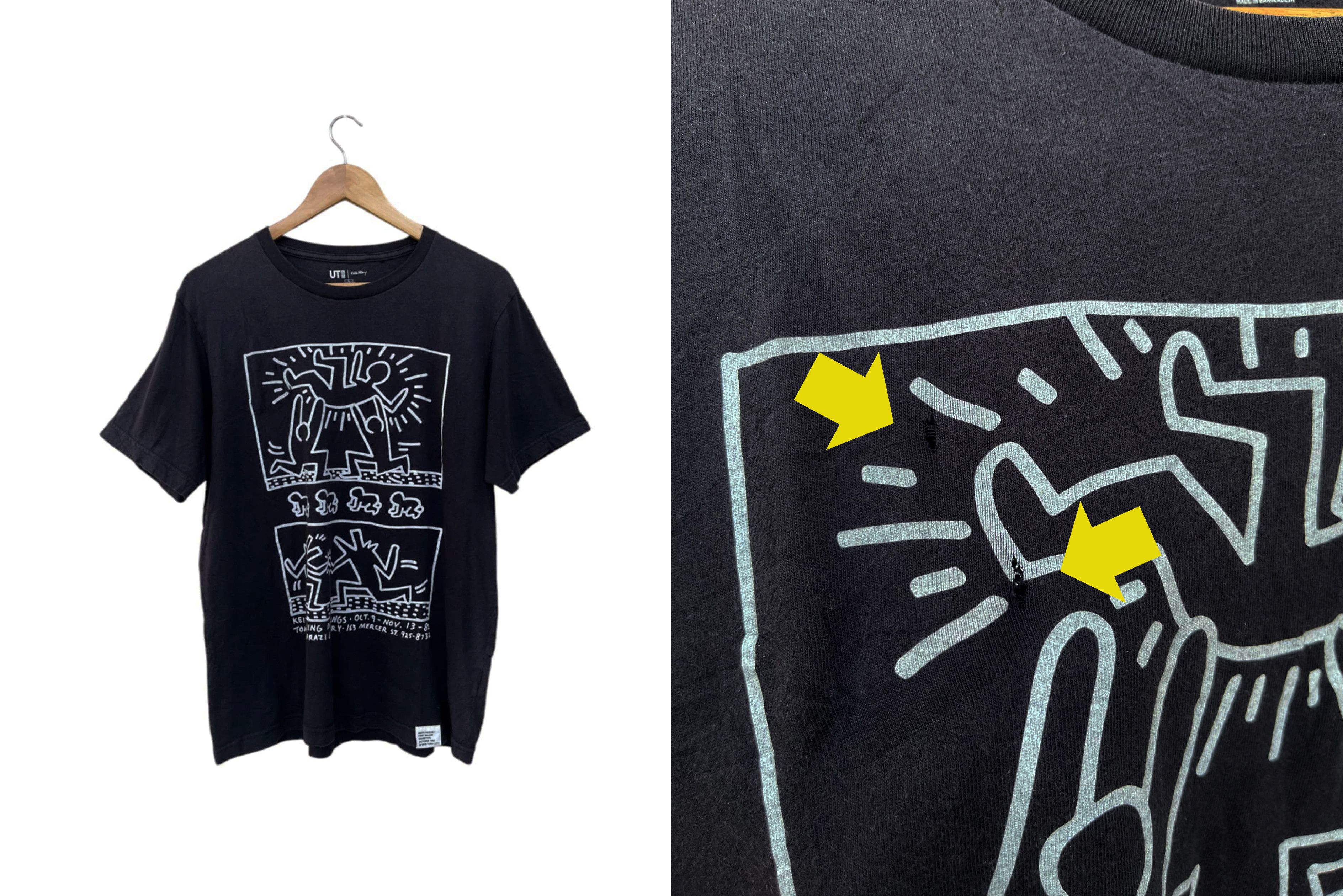 Uniqlo Uniqlo x Keith Haring Tshirt, doodles printed, defect Size US L / EU 52-54 / 3 - 8 Thumbnail