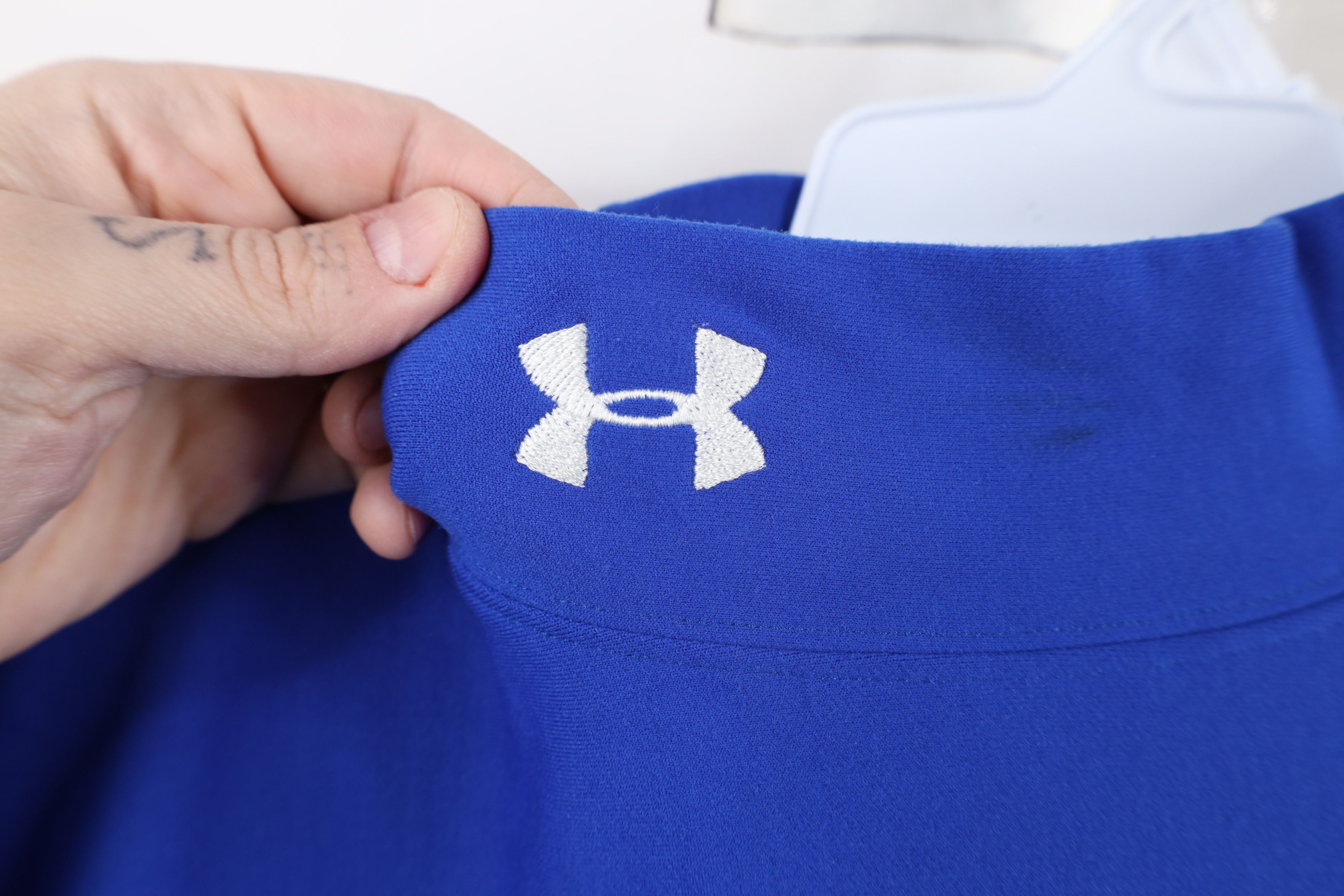Under Armour × Vintage Under Armour Mock Neck Compression Long Sleeve T-Shirt Blue Size US M / EU 48-50 / 2 - 4 Thumbnail