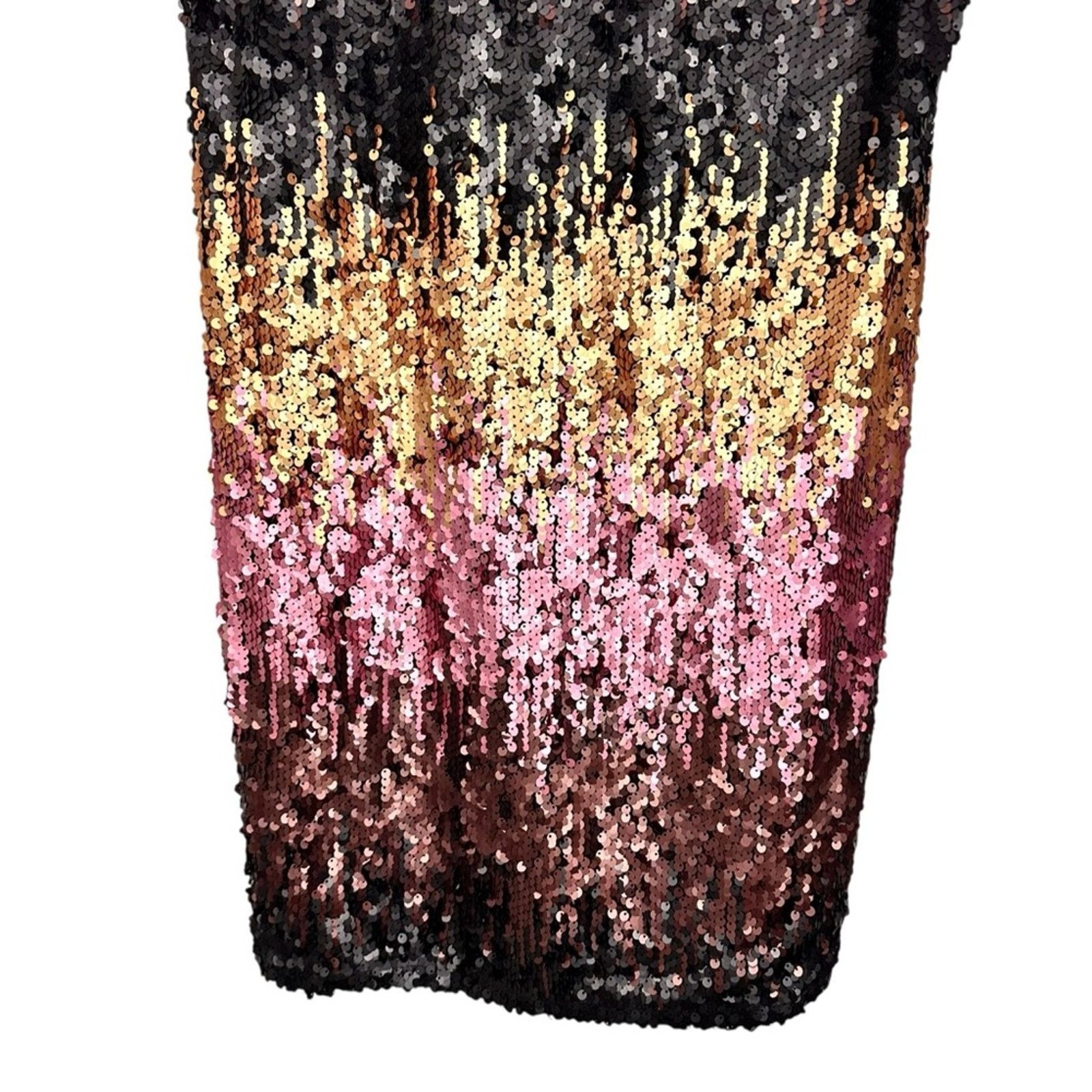 Other Tobi Shine Me Up Ombré Sequin Mini Backless Shift Dress Sz S Size S / US 4 / IT 40 - 5 Thumbnail