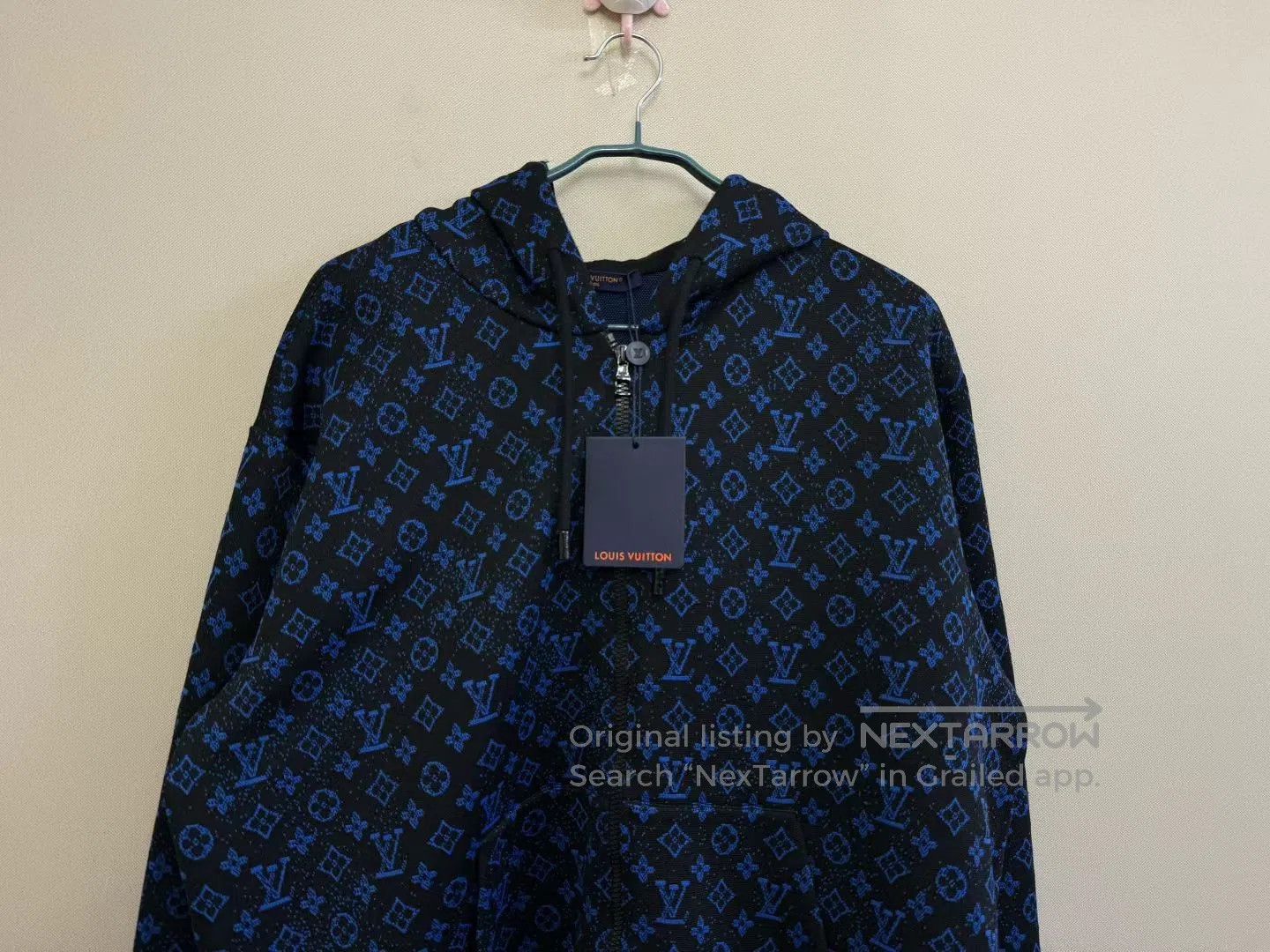 Louis Vuitton Louis Vuitton Blue Full Logo Zip-up Jacket| Size US XXL / EU 58 / 5 - 2 Thumbnail