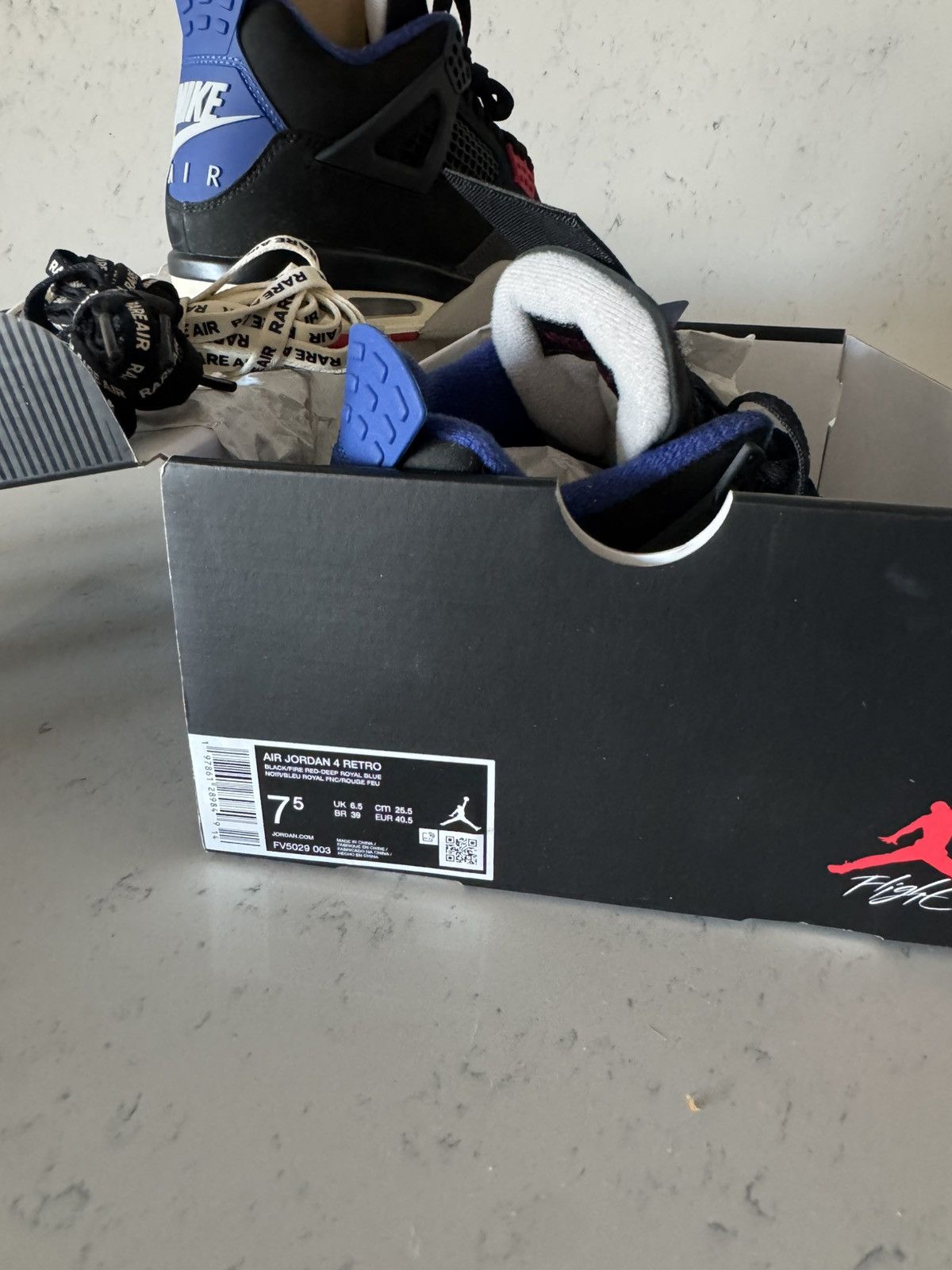 Jordan Brand Jordan 4 Air Rare (gold lettering) Size US 7.5 / EU 40-41 - 2 Thumbnail