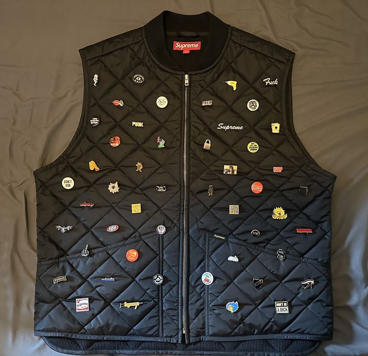 Supreme FW23 - PINS QUILTED WORK VEST | Grailed