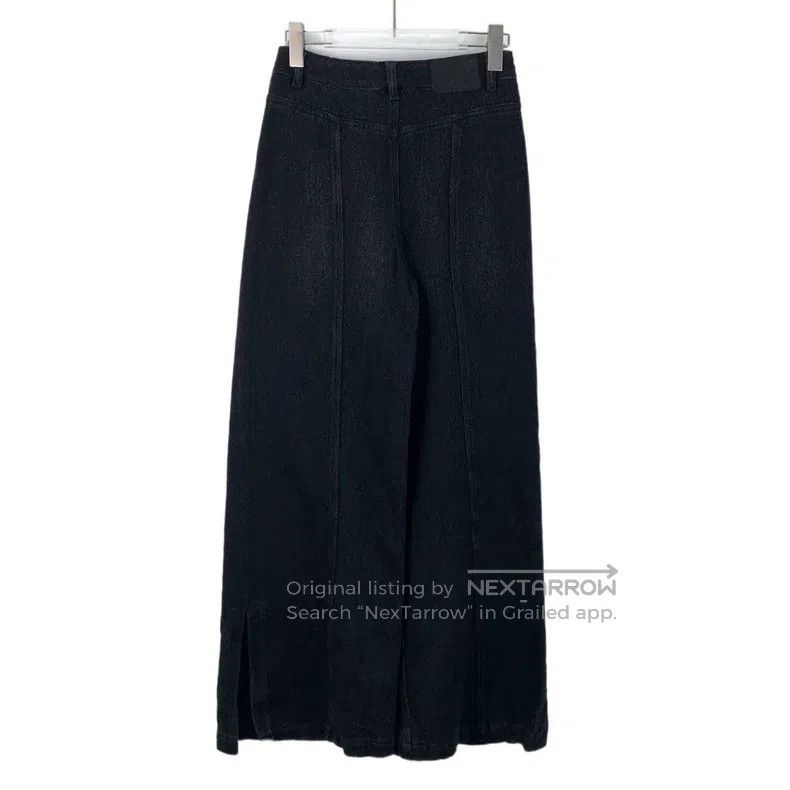 Chanel Chanel Black logo cotton casual wide-leg denim trousers Size 42" / US 20 - 2 Thumbnail