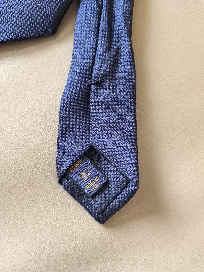 Louis Vuitton stylish blue patterned men's tie-2507 Size ONE SIZE - 3 Thumbnail