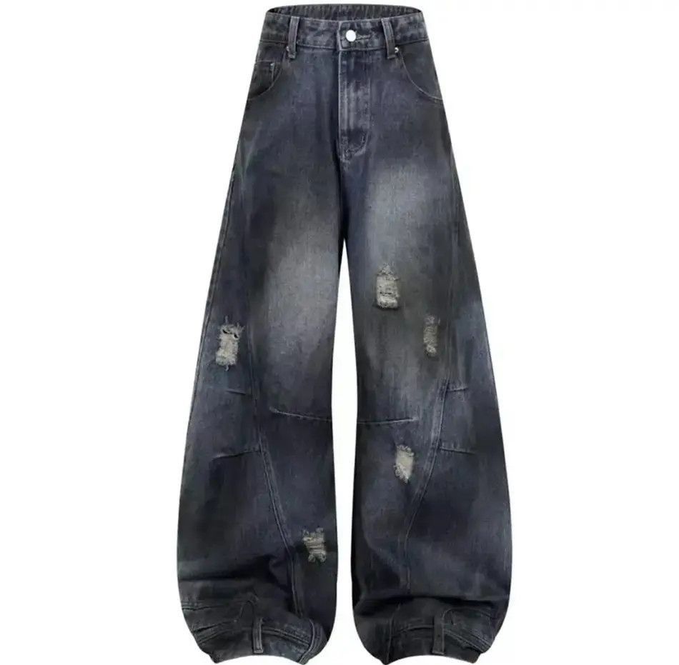 Japanese Brand Distressed Baggy Streetwear Design Jeans Size US 32 / EU 48 - 5 Thumbnail