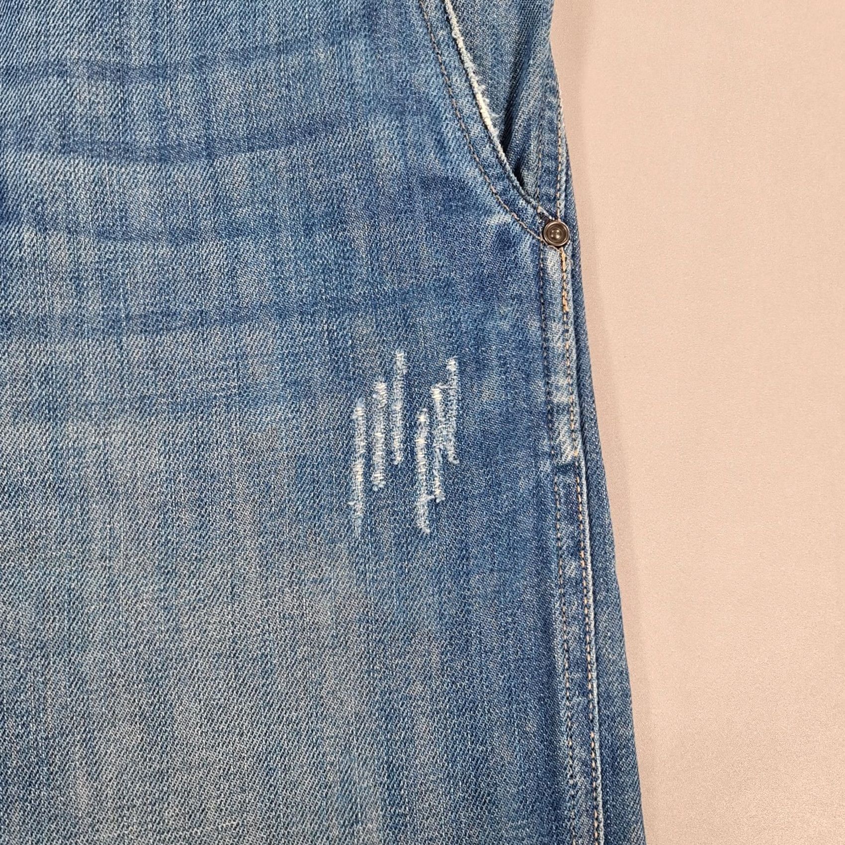 Diesel Diesel Jeans Mens W36 L32 Blue Cinch Back Straight Leg Button Fly 008BK Size US 36 / EU 52 - 5 Thumbnail