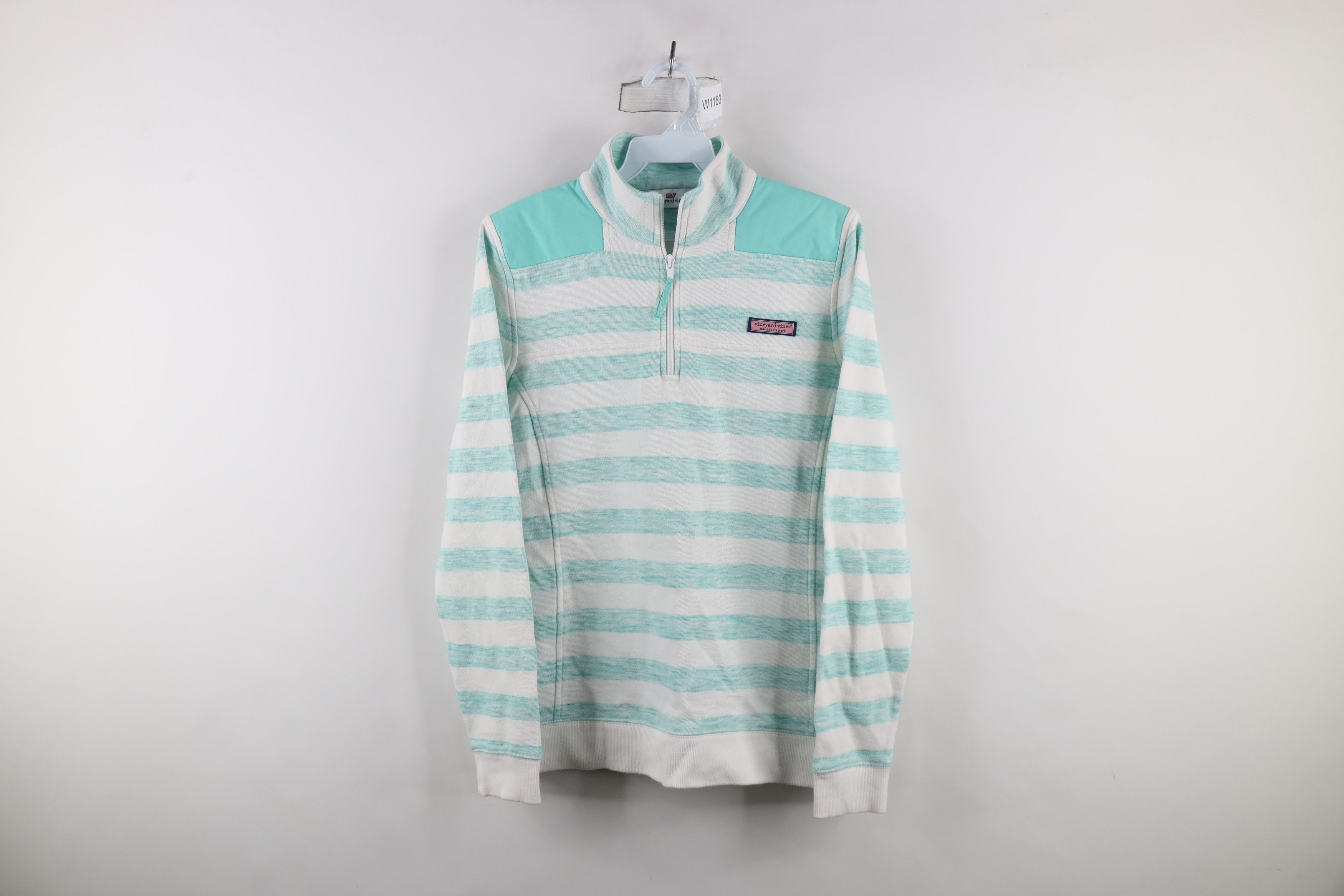 Vineyard Vines × Vintage Vineyard Vines Out Space Dyed Striped Shep Half Zip Sweater Size M / US 6-8 / IT 42-44 - 1 Thumbnail