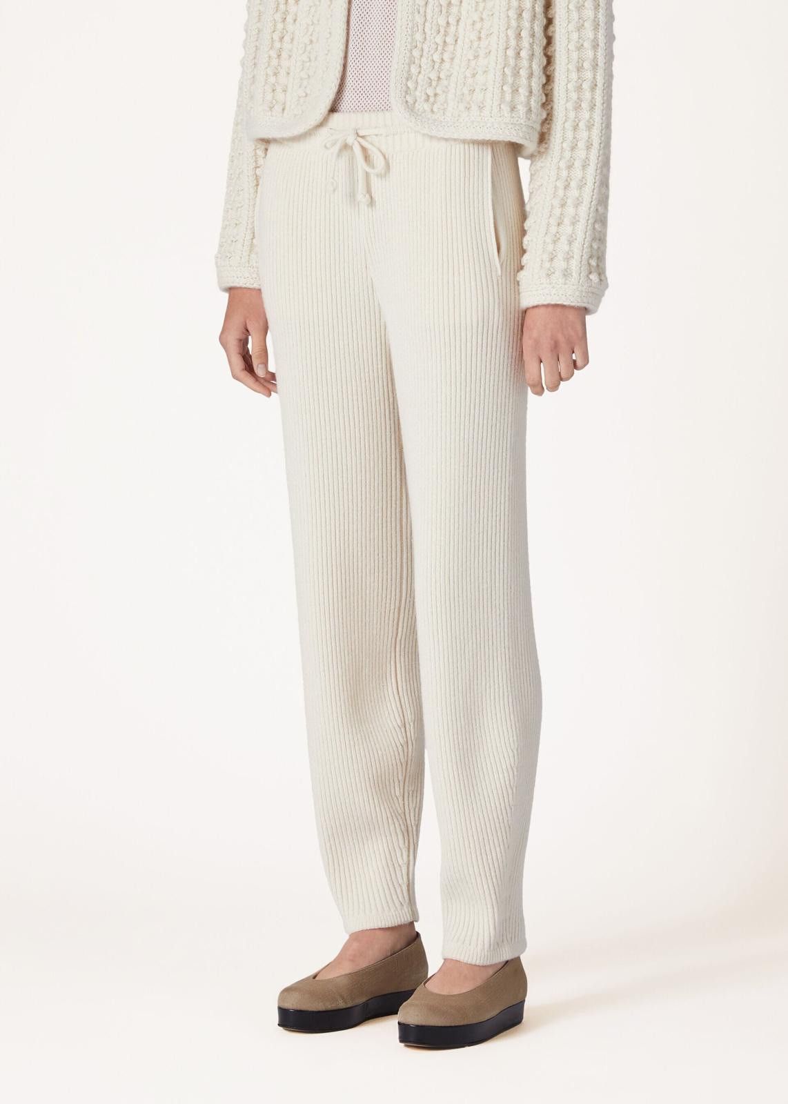 Loro Piana o1srvl11e0125 FAO2394 Showa Silk Cashmere Pant in Cream Size 26" / US 2 / IT 38 - 7 Thumbnail