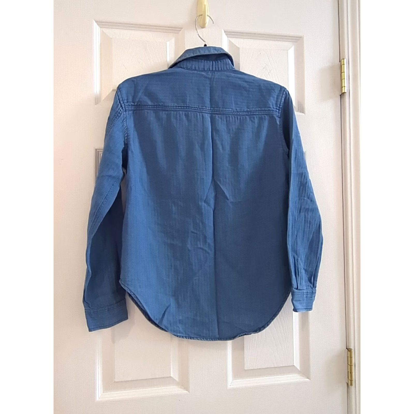 Treasure & Bond Treasure & Bond Womens Button-Up Shirt Blue Long Sleeve Collared Pockets S Size S / US 4 / IT 40 - 7 Thumbnail