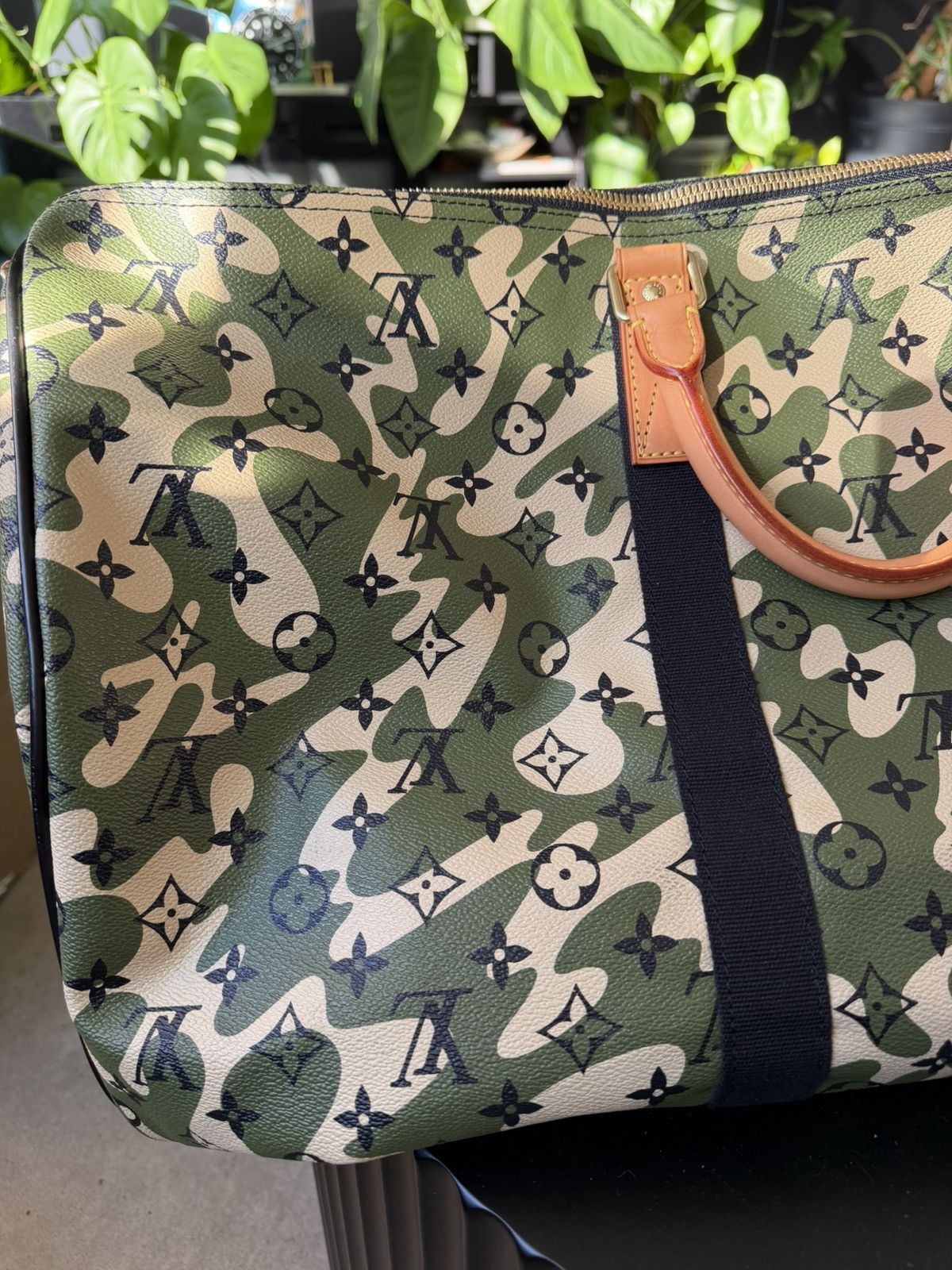 Louis Vuitton × Takashi Murakami Louis Vuitton Camo Murakami Keepall 55 Size ONE SIZE - 4 Thumbnail