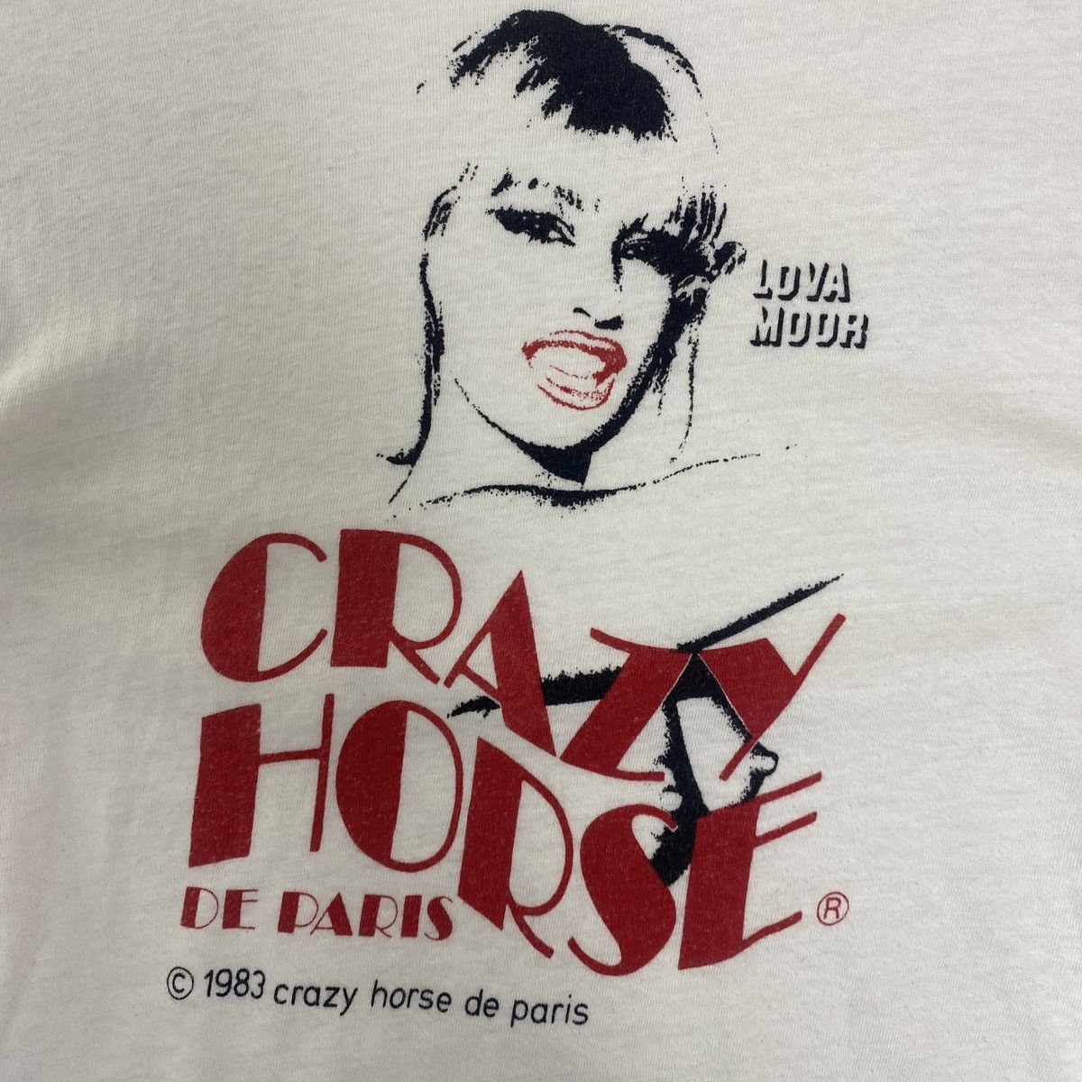 Other Rare 1983 Crazy Horse de Paris Lova Moor Tee paper thin Size US S / EU 44-46 / 1 - 2 Thumbnail