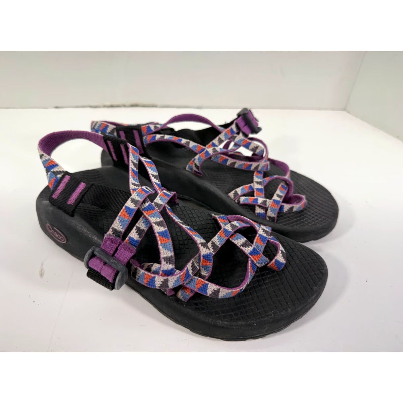Chaco Chaco Z Cloud ZX2 Trail Hiking Sandals Womens 7 Black Purple Waterproof Toe Loop Shoes Sandal Size US 7 / IT 37 - 3 Thumbnail