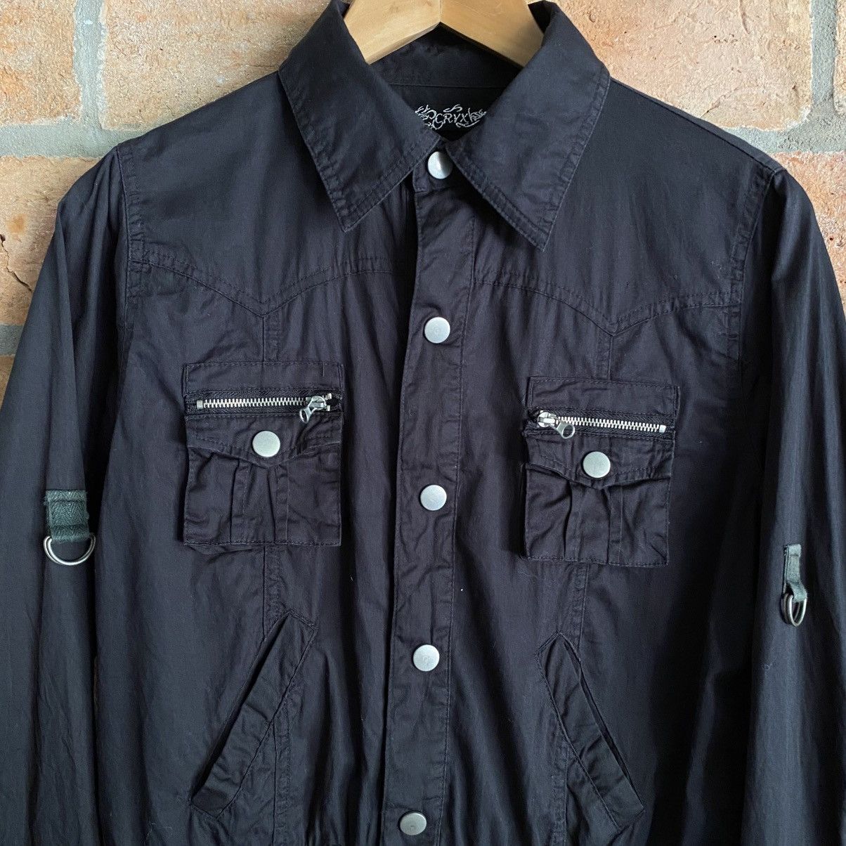 Designer × Japanese Brand Cryx punkY2K style pockets black shirt Size S / US 4 / IT 40 - 12 Thumbnail