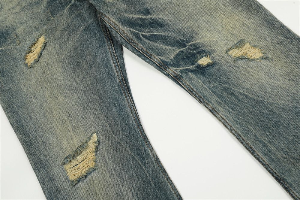 Jean × Vintage Ripped Washed Distressed Jeans Size US 27 - 4 Thumbnail