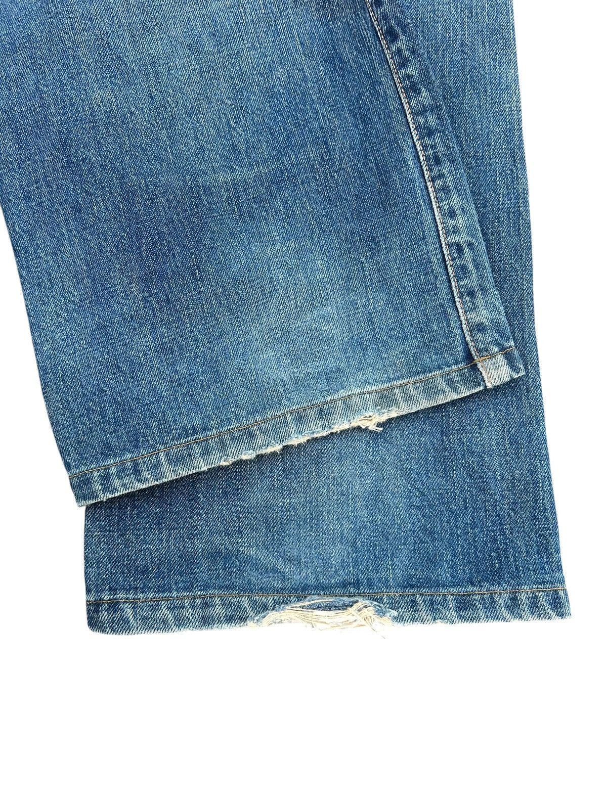 Kapital Thrashed Vintage Edwin 505x Selvedge Distressed Denim jeans Size US 33 - 13 Thumbnail