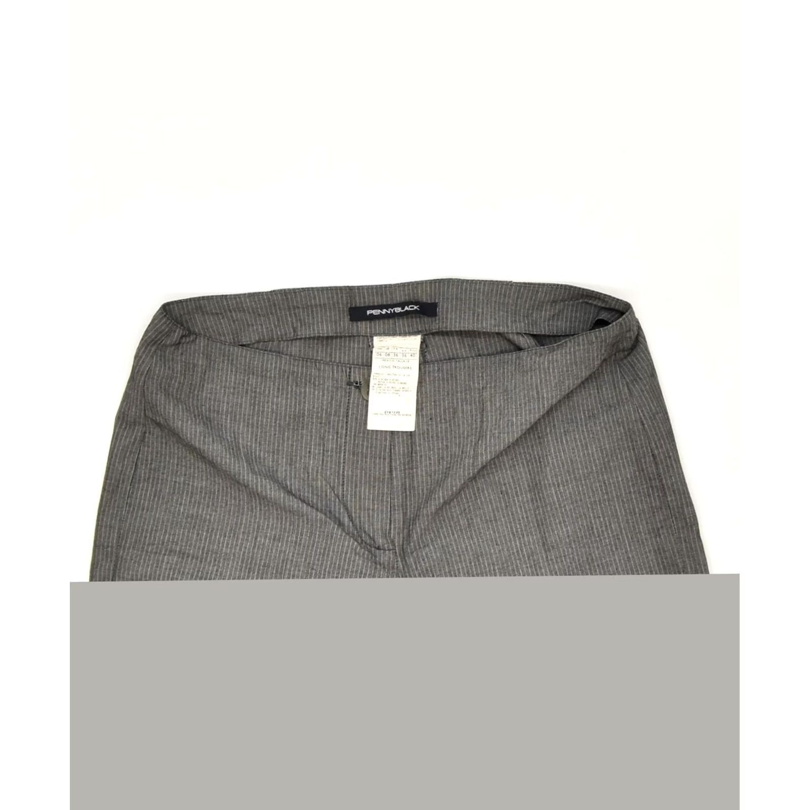 Vintage PENNY BLACK Womens Slim Suit Trousers Grey Classic UK 8 Small W28 L31 Size 30" / US 8 / IT 44 - 3 Thumbnail