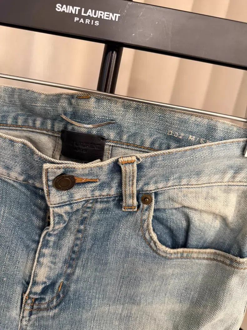 Saint Laurent Paris Saint Laurent Paris Big Destroyed Blue Jeans Size US 29 - 2 Thumbnail