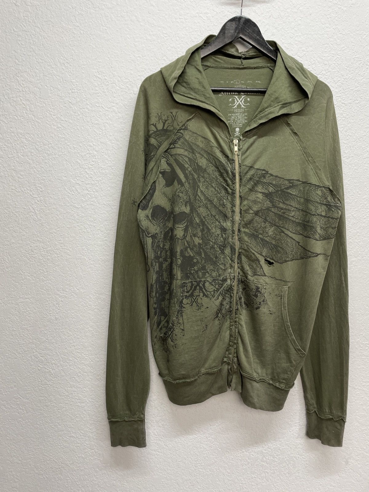 Vintage Y2K Xtreme Couture Light Zip Hoodie Affliction Type