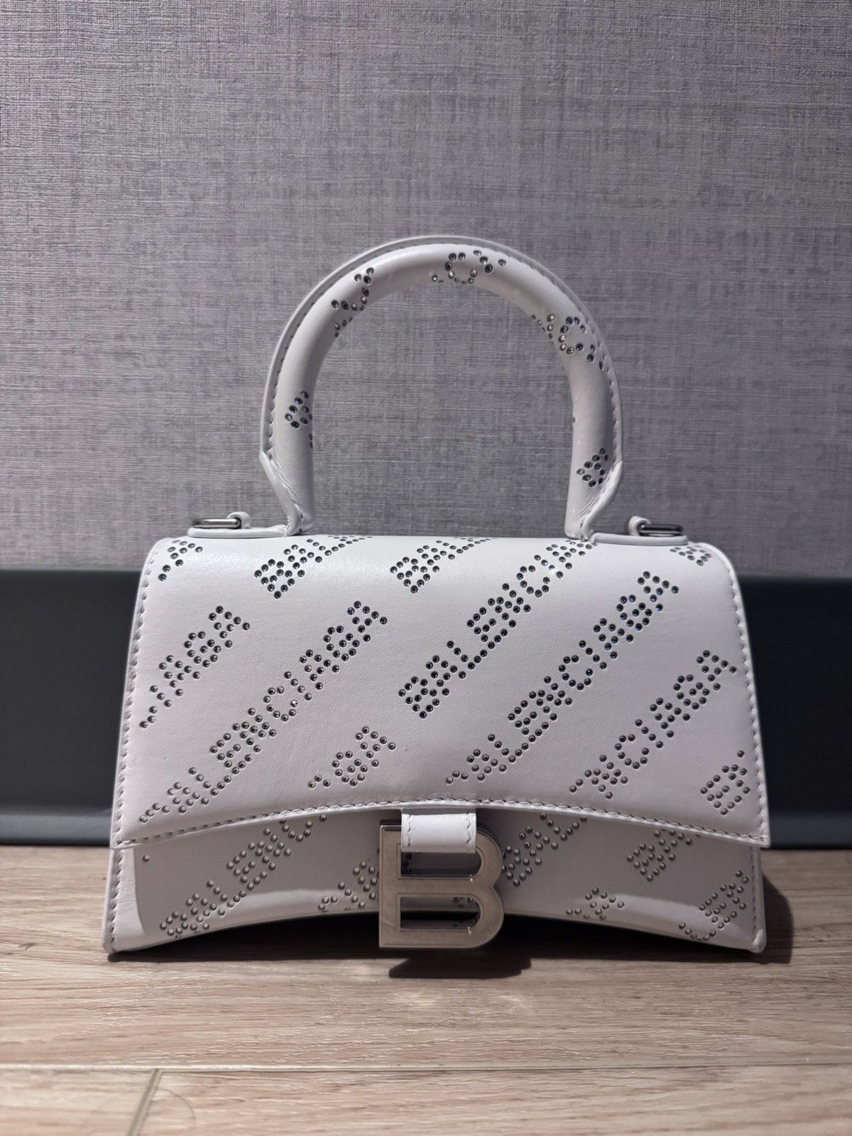 Balenciaga Balenciaga Handbag Hourglass Leather Rhinestone Size ONE SIZE - 1 Thumbnail
