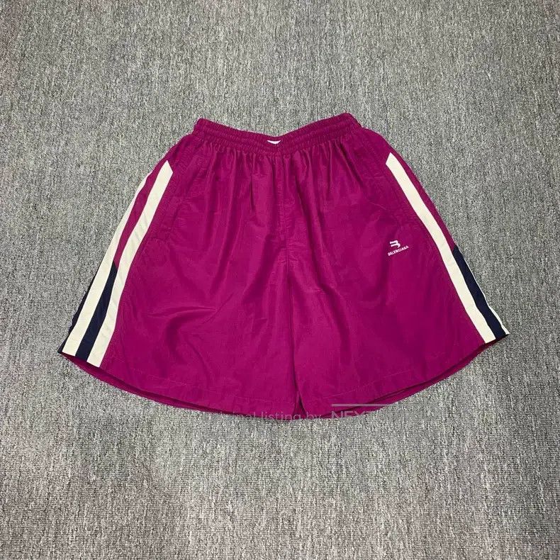 Balenciaga Balenciaga Purple Double Hook Shorts Size US 34 / EU 50 - 1 Thumbnail