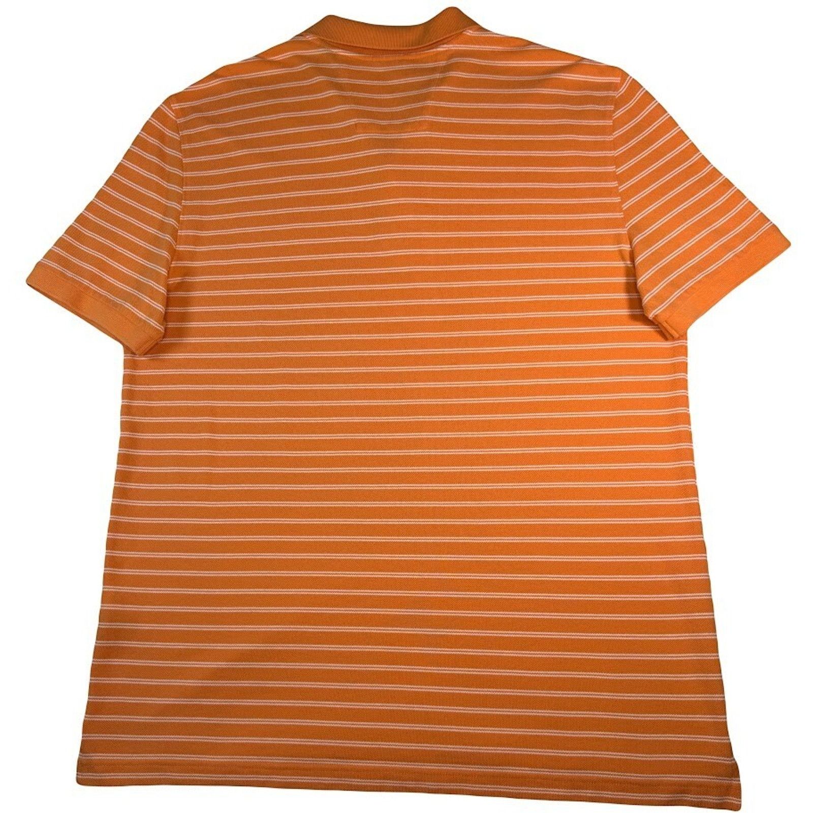 Nautica Nautica Men's Classic Fit Tee Striped Polo Shirt Orange XL Size US XL / EU 56 / 4 - 7 Thumbnail