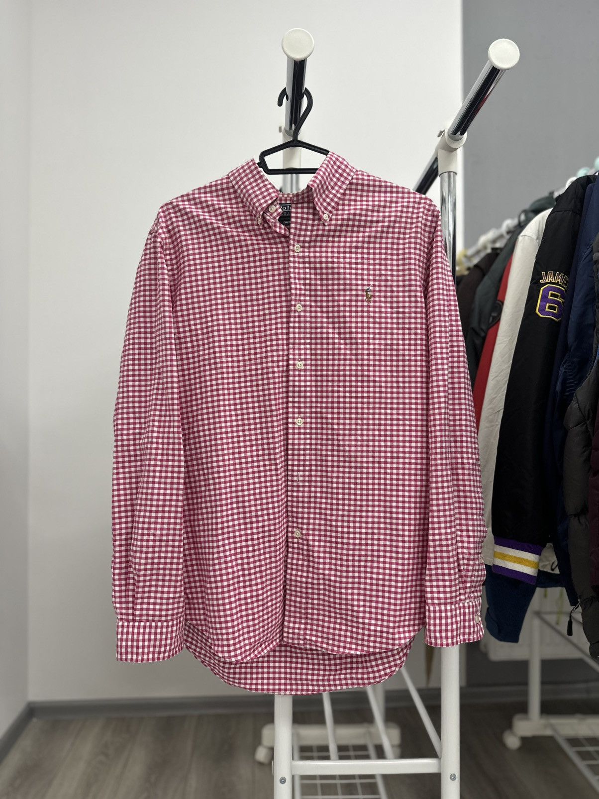 Polo Ralph Lauren Polo Ralph Lauren Stripped Purple White Shirt Horse Vintage Size US L / EU 52-54 / 3 - 3 Thumbnail